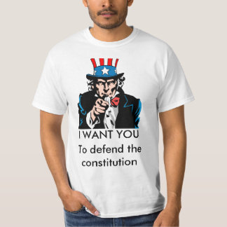 UncleSam_2 ÖNSKAR JAG ATT DU, ska försvara Tee Shirt