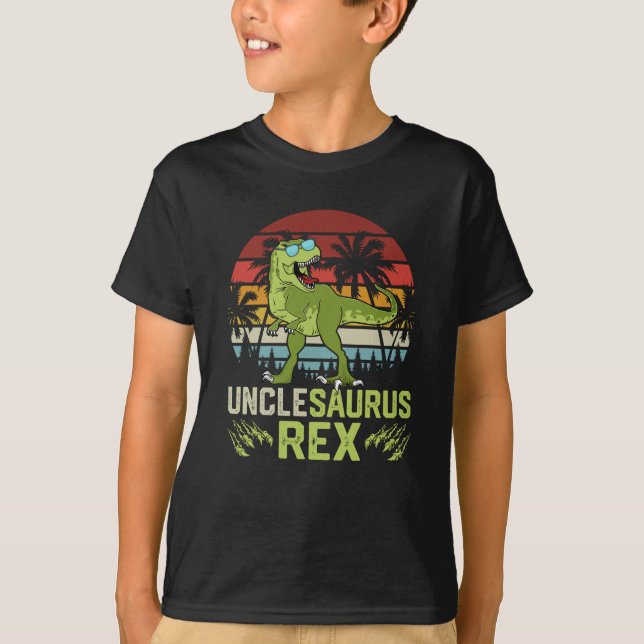 Unclesarurus Rex | Coolt Retro Dinosauriedesign T Shirt (Framsida)