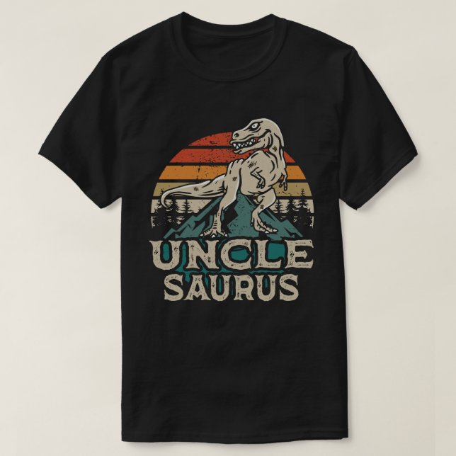 Unclesaurus Dinosaur Uncle Saurus Father's Day T Shirt (Design framsida)
