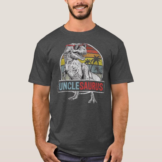 Unclesaurus Funny T Rex Dinosaur Uncle saurus Shirt (Framsida)