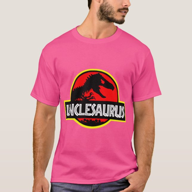 Unclesaurus Re Funny Uncle s retro T Shirt (Framsida)