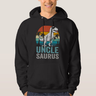 Unclesaurus Rex Dinosaur farbror Saurus Family Mat Hoodie