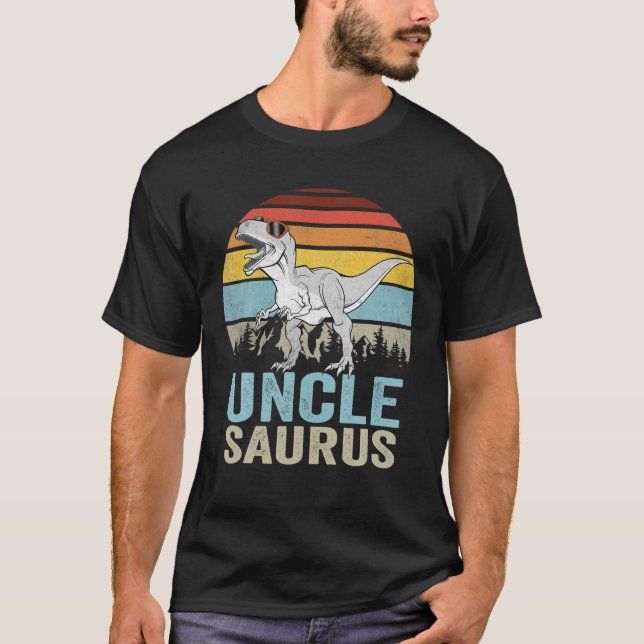 Unclesaurus t Rex Dinosaur farbror Saurus Family D Shirt (Framsida)