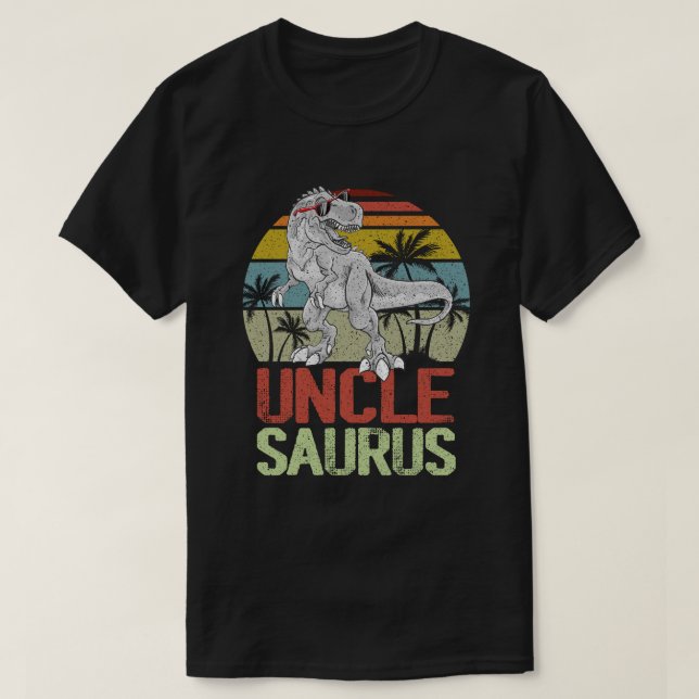 Unclesaurus t Rex Dinosaur farbror Saurus Family Shirt (Design framsida)