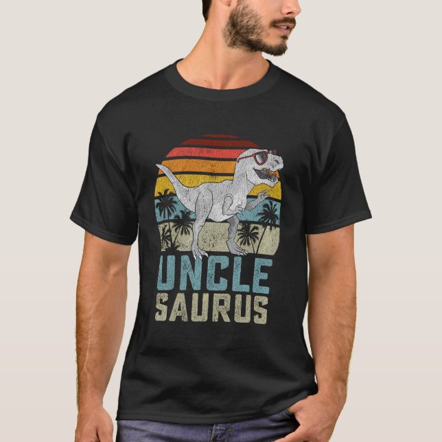 Unclesaurus t Rex Dinosaur farbror Saurus Family T Shirt (Framsida)