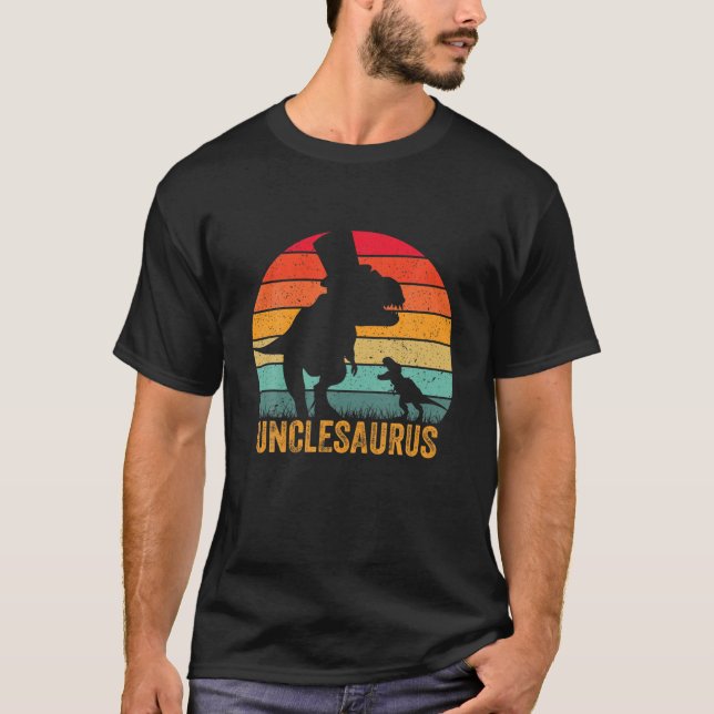 Unclesaurus t Rex Dinosaur farbror Saurus Family T Shirt (Framsida)