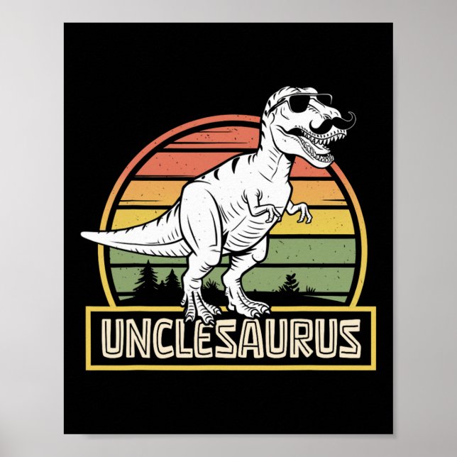 Unclesaurus t Rex Dinosaur farbror Saurus Matching Poster (Framsidan)