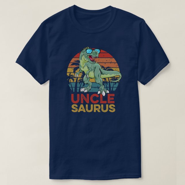 Unclesaurus t Rex Dinosaur Funny Vintage T Shirt (Design framsida)