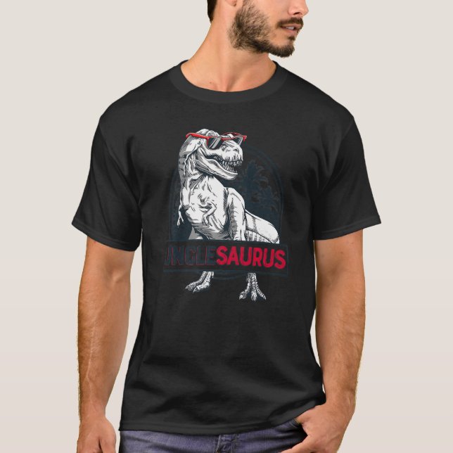 Unclesaurus t Rex Dinosaur Manar farbror Saurus Fa Shirt (Framsida)