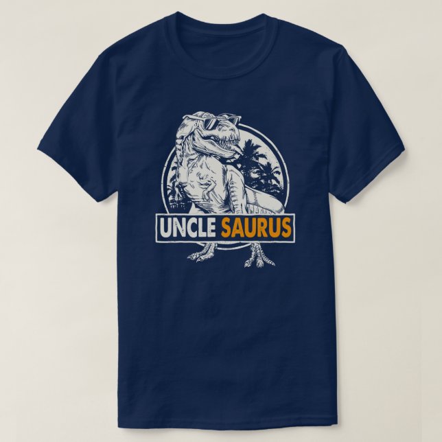 Unclesaurus t rex Dinosaur Manar farbror Saurus Shirt (Design framsida)