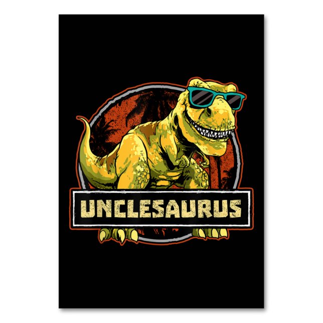 Unclesaurus t rex farbror Saurus Dinosaur Bordsnummer (Framsidan)