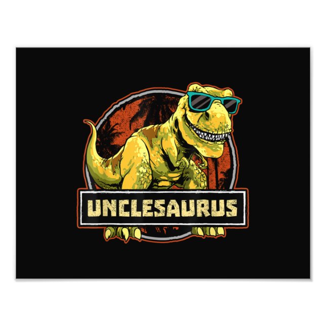 Unclesaurus t rex farbror Saurus Dinosaur Fototryck (Framsidan)