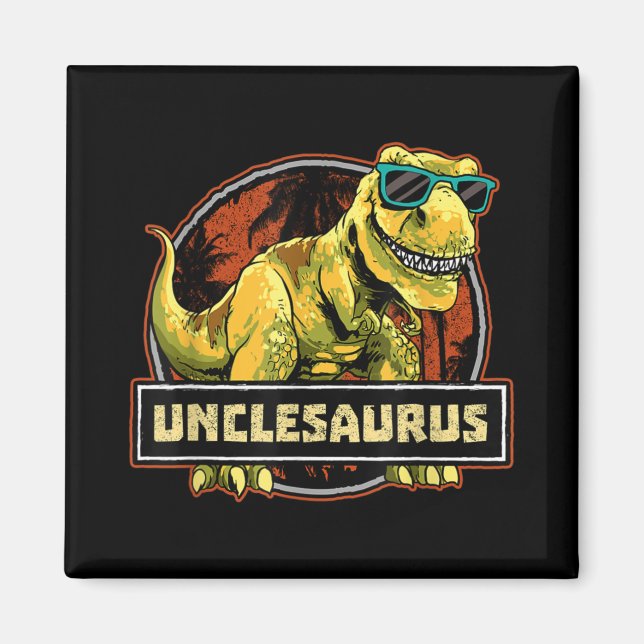 Unclesaurus t rex farbror Saurus Dinosaur Magnet (Framsidan)