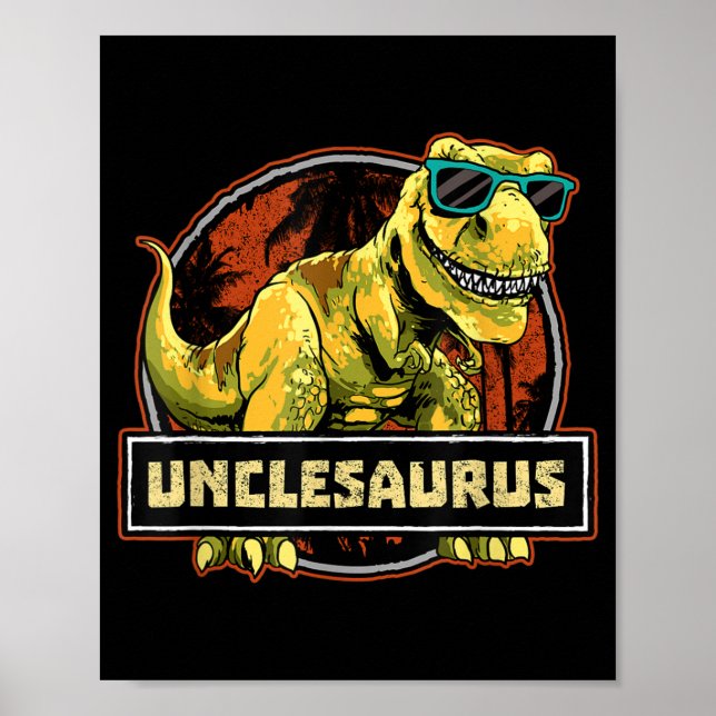 Unclesaurus t rex farbror Saurus Dinosaur Poster (Framsidan)