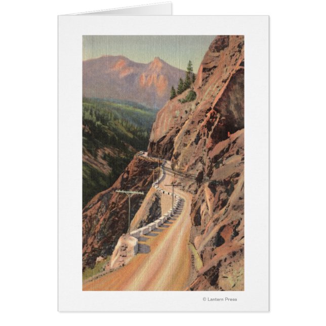 Uncompahgre Gorge och Million Dollard Highway Hälsningskort (Framsidan)