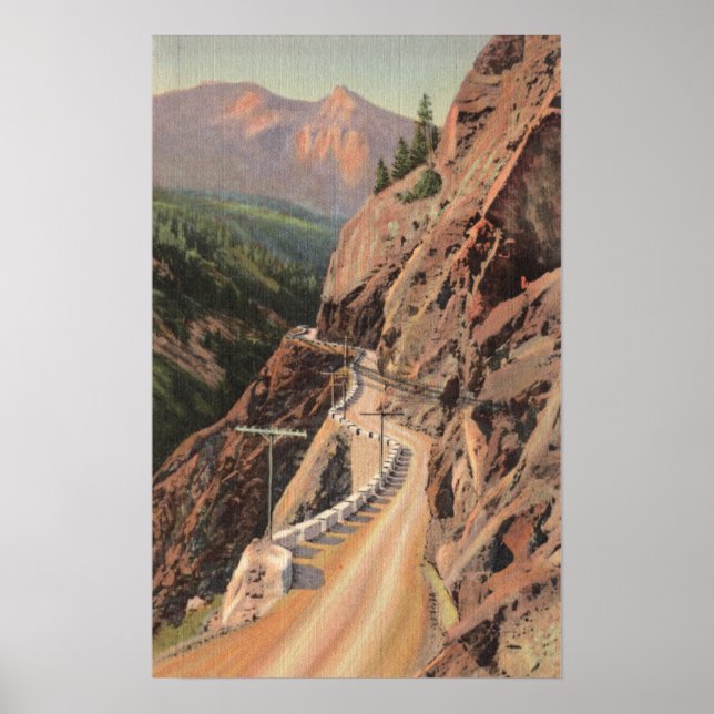 Uncompahgre Gorge och Million Dollard Highway Poster (Framsidan)