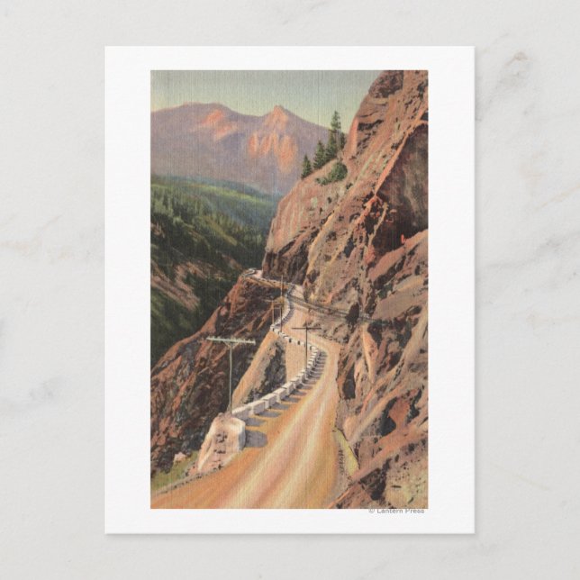 Uncompahgre Gorge och Million Dollard Highway Vykort (Framsida)