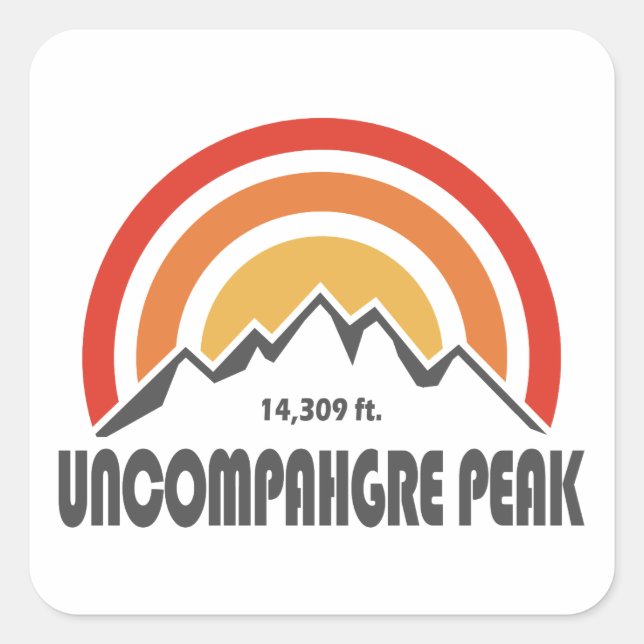 Uncompahgre Peak Fyrkantigt Klistermärke (Framsida)