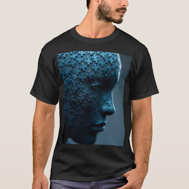 Uncontained Head : Puzzle Woman T Shirt (Framsida)