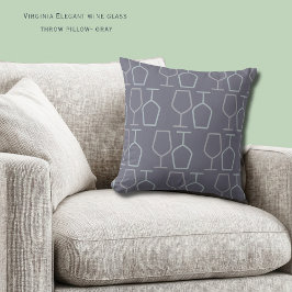 Uncork & Relax | Virginia Wine Lover Throw Pillow Kudde