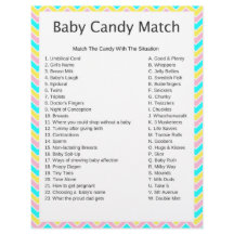 Uncorn Candy Match Baby Shower Game