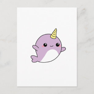 UNCORN NARWHAL-skjortor, tillbehör, gåvor Vykort