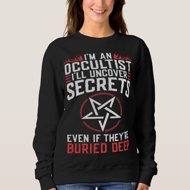 Uncover Secrets Satanic Baphomet Witchcraft Goth O T Shirt (Framsida)