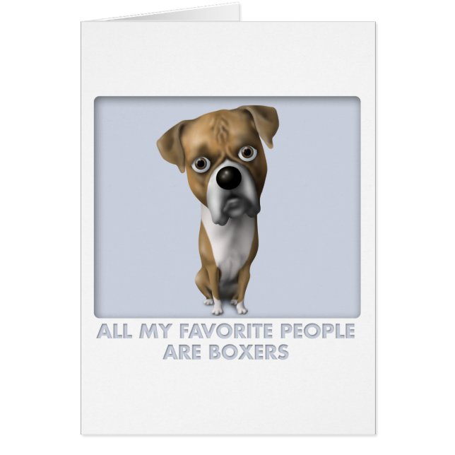 Uncropped) favorit för boxare ( hälsningskort (Framsidan)