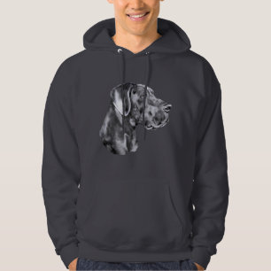Uncropped great daneblått hoodie