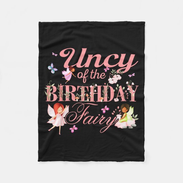Uncy Of The Birthday Fairy Little Girl Magical Fam Fleecefilt (Framsidan)