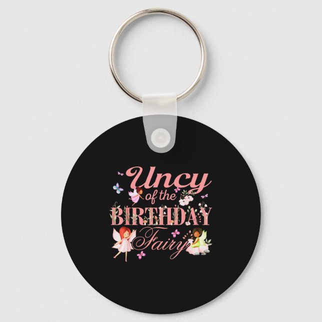 Uncy Of The Birthday Fairy Little Girl Magical Fam Nyckelring (Framsida)
