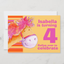 Undamynga som går på 4e födelsedagen-födelsedag in inbjudningar