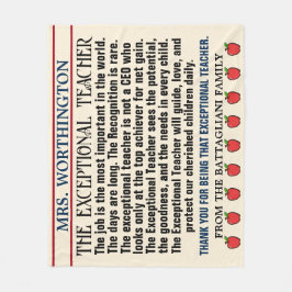 UNDANTAGSLÄRARE Tack Fleecefilt