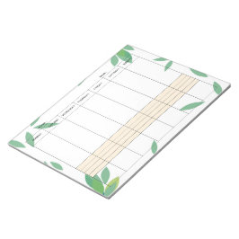 Undated Minimal Weekly Planner Notepad Anteckningsblock