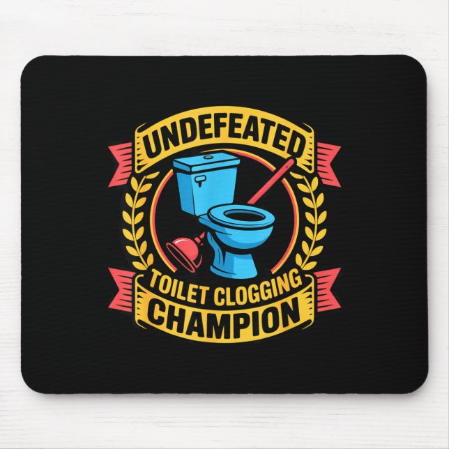 Undefeated Toilet Clogging Chamon Quirky Bathroom  Musmatta (Framsidan)