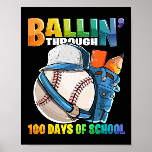 Under 100 dagar med basket Kindergarten B Poster