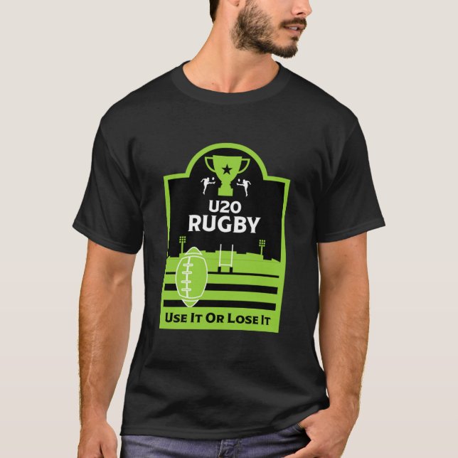 Under 20:s Junior Rugby Players T-Shirt (Framsida)