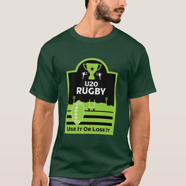 Under 20:s Junior Rugby Players T-Shirt (Framsida)
