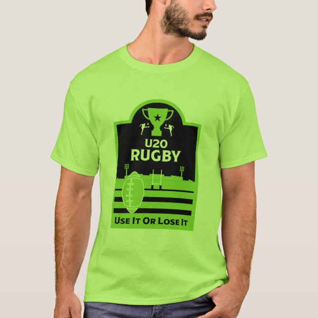 Under 20:s Junior Rugby Players T-Shirt (Framsida)