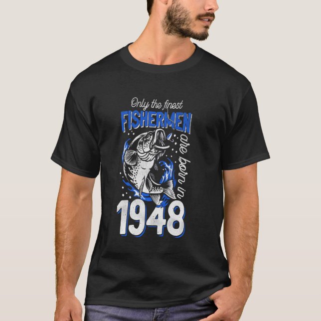 Under 72 år gammal fiskare 1948 72:a födseln t shirt (Framsida)