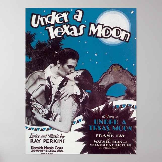 Under A Texas Måne Songbook Cover Poster (Framsidan)