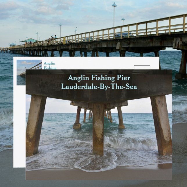 Under Aglin Fishing Pier Lauderdale by the Sea Vykort (Skapare uppladdad)