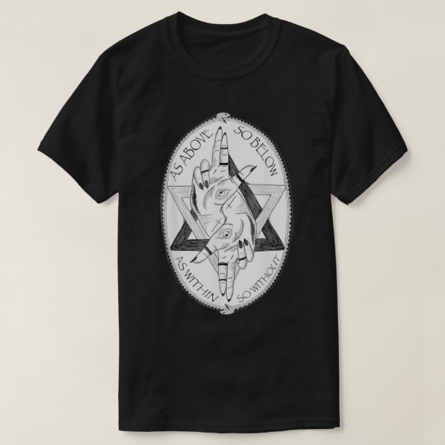 Under Alchemy Symbol Occult Pagan Goth T Shirt (Design framsida)