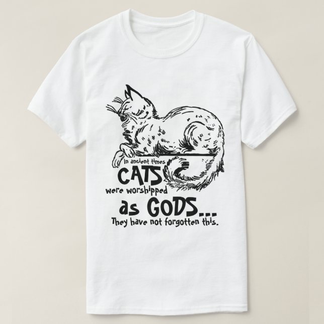 Under antiken hade katter avverkats som gudar Tee (Design framsida)
