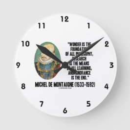 Under är fundamentet av filosofi Montaigne Rund Klocka