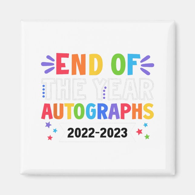 Under årets Autografer 2023 Lärare i förra dagsaut Magnet (Framsidan)
