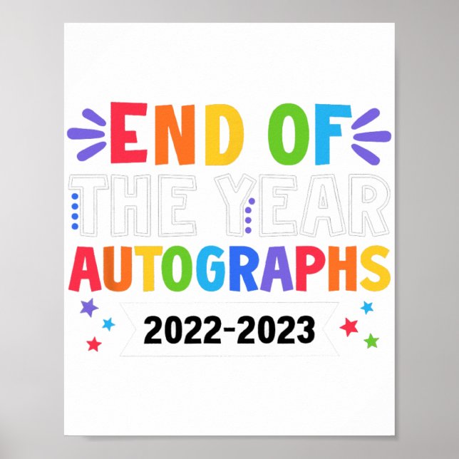 Under årets Autografer 2023 Lärare i förra dagsaut Poster (Framsidan)