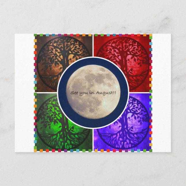 Under augusti Himlar.. Vykort (Framsida)