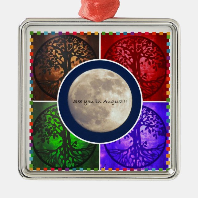 Under Augusti himmlar… Julgransprydnad Metall (Framsidan)