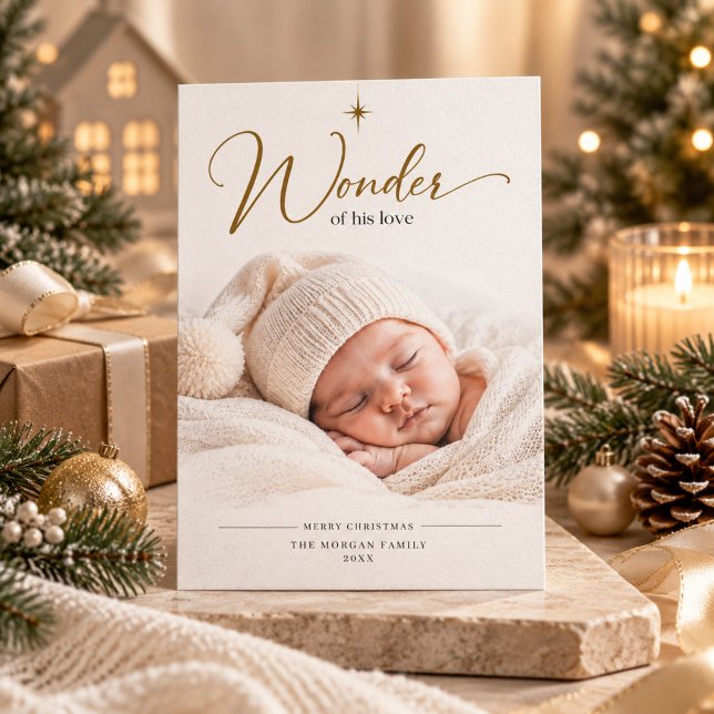 Under av hans nyfödda fotoreligiösa jul  julkort (Skapare uppladdad)